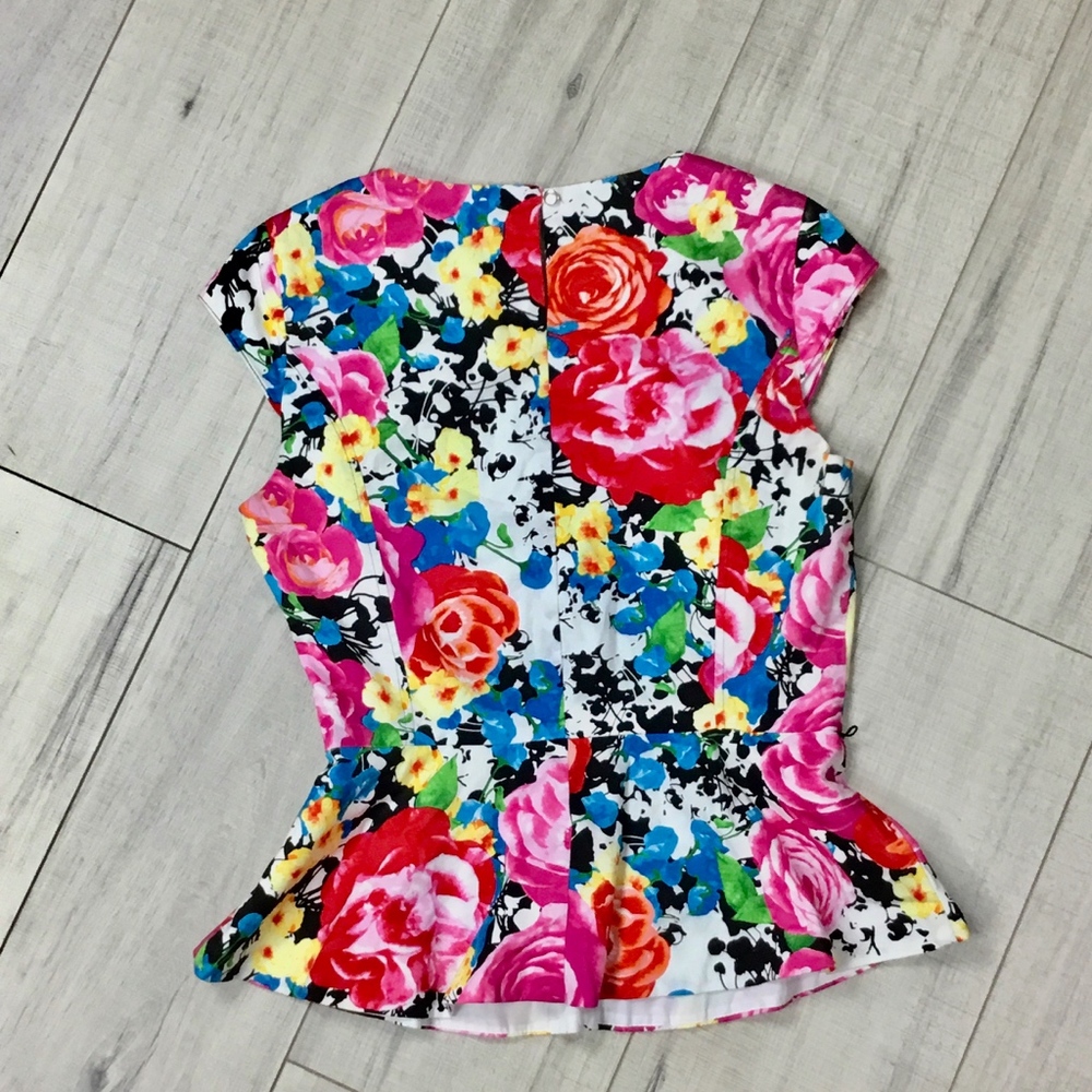 New York & Company peplum floral top - Picture 4 of 7